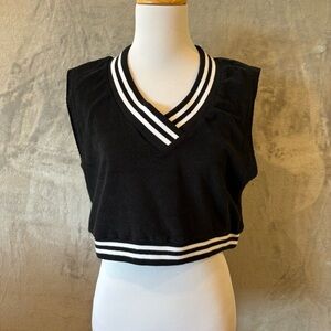 Varsity Y2K Prep Grunge Crop Top Sz M